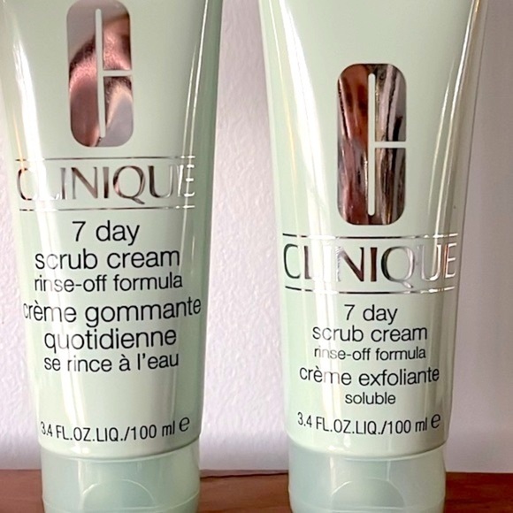 Brand New Set of 2 Clinique 7 Day Scrub Cream Rinse-Off Formula Exfoliant Polish - Picture 2 of 12